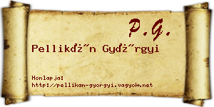 Pellikán Györgyi névjegykártya